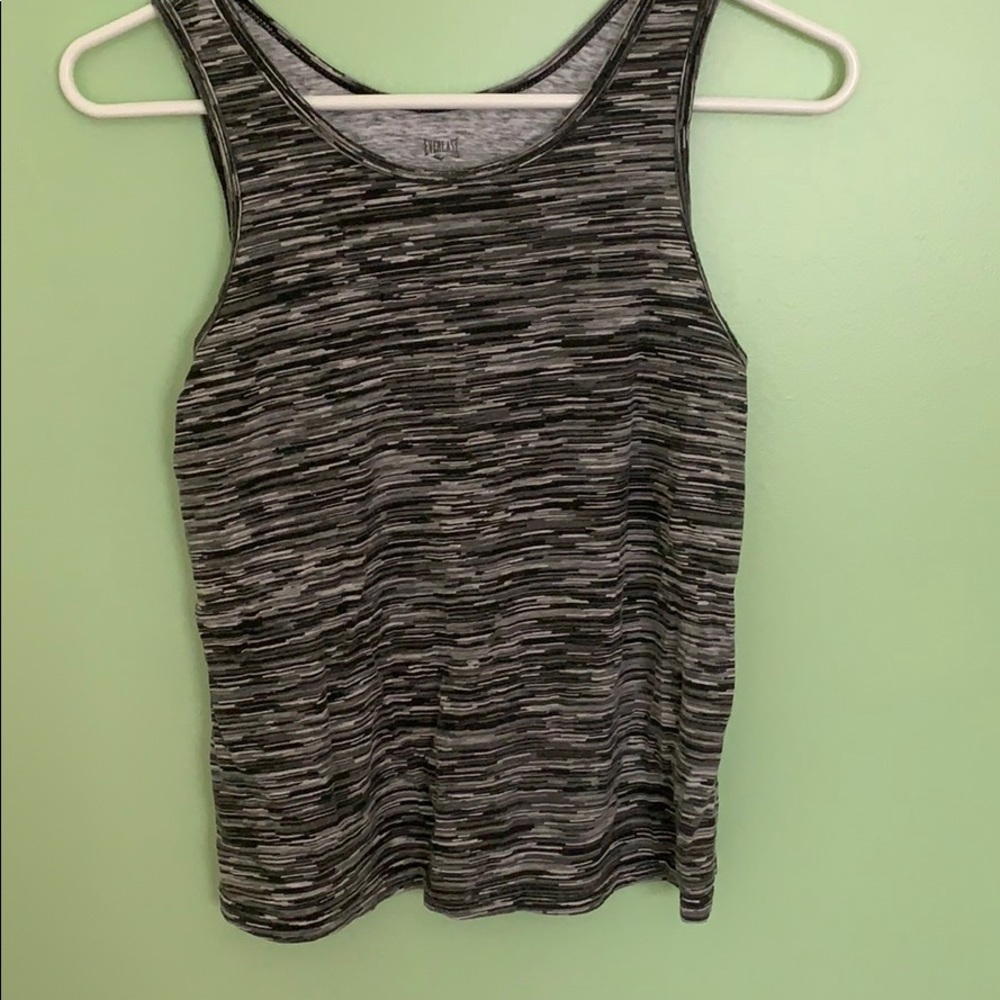 girls black and white everlast tank top